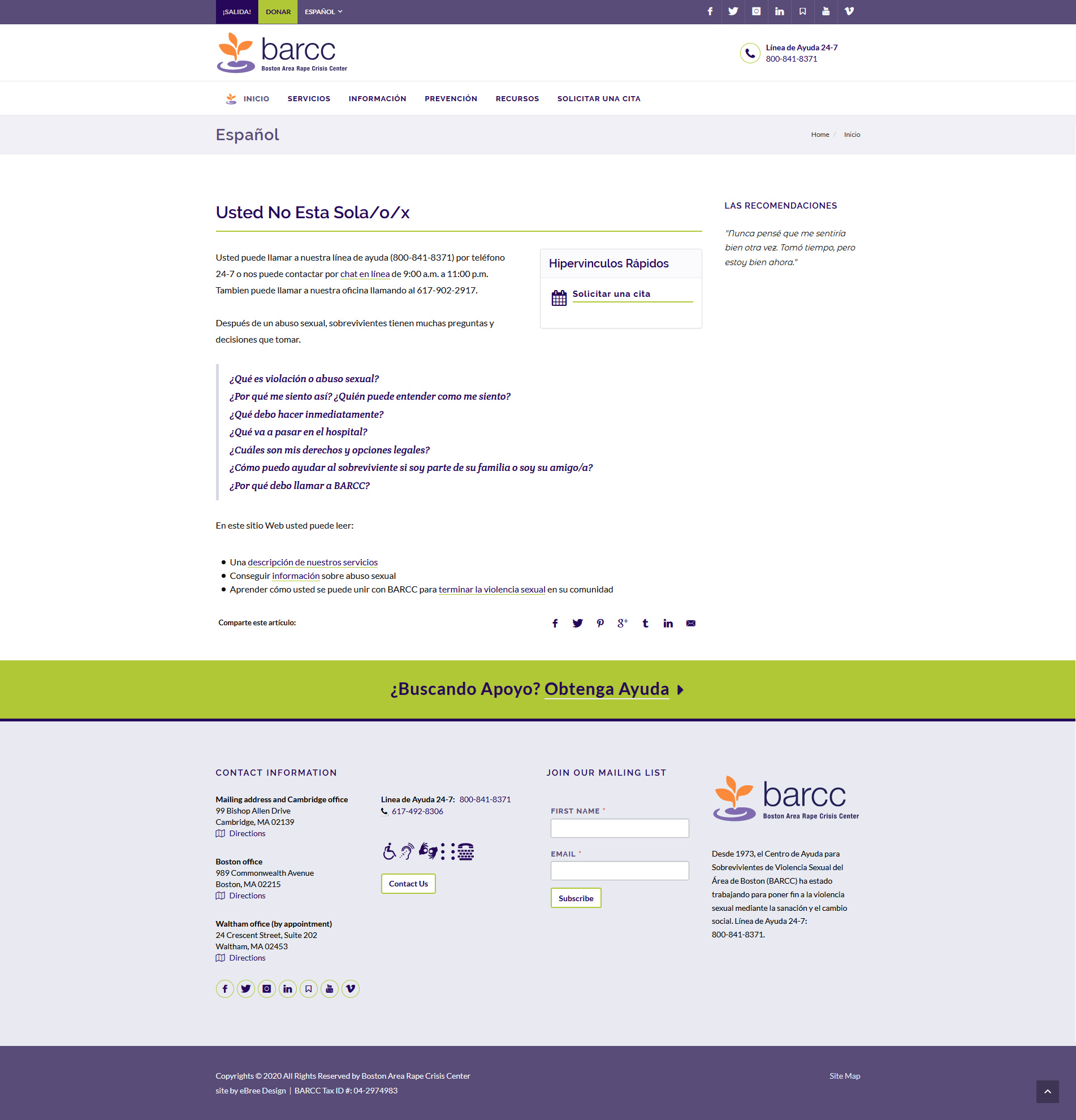 Multi-language site - www.barcc.org &copy; by eBree Web Design