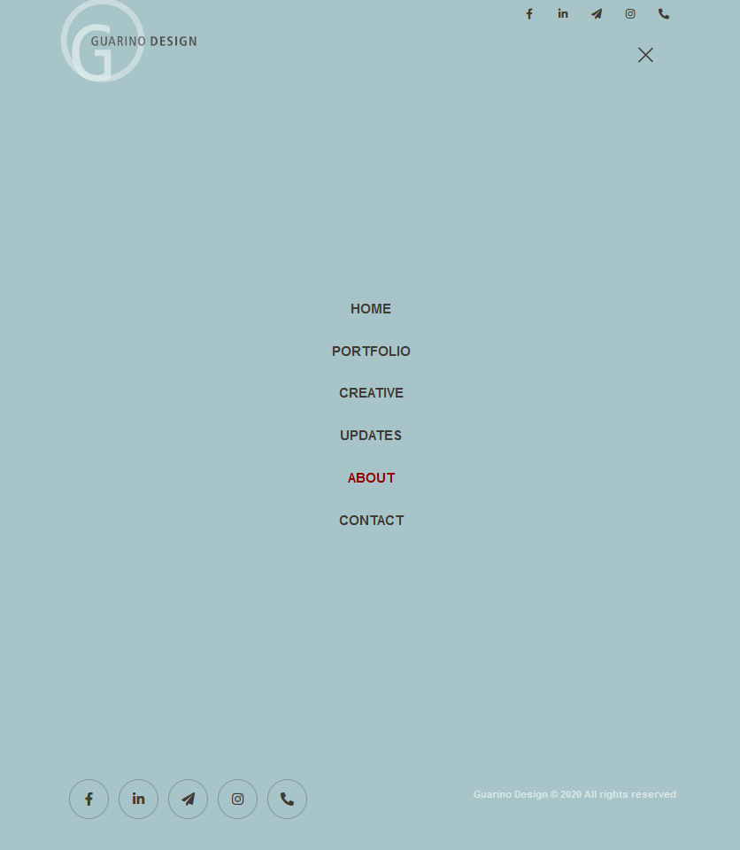 Mobile full-screen overlay navigation - guarinodesign.com &copy; by eBree Web Design
