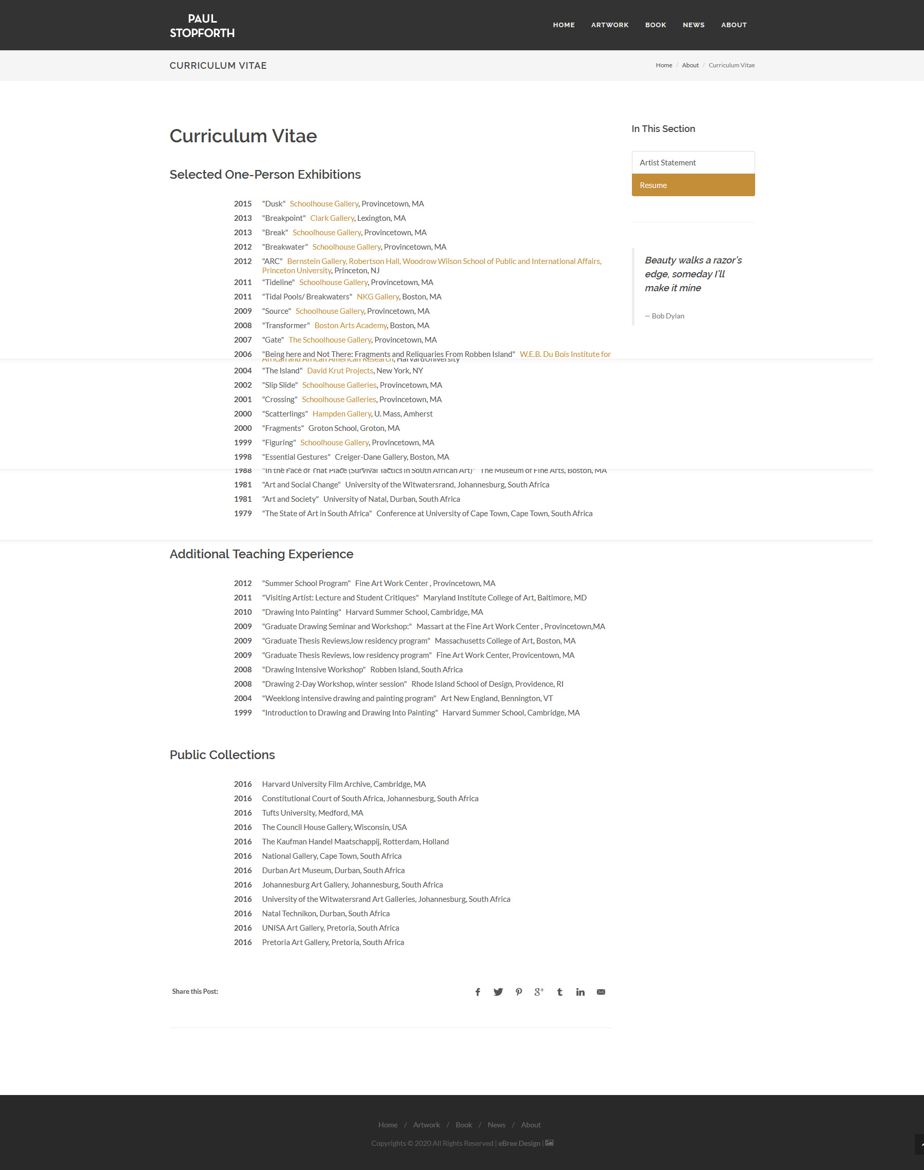 paulstopforth.com &copy; by eBree Web Design